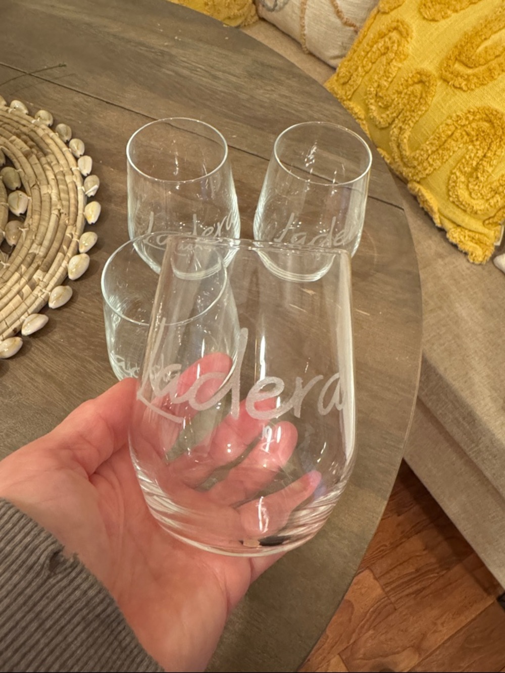Ladera Vineyard Winery wine glasses set of 4